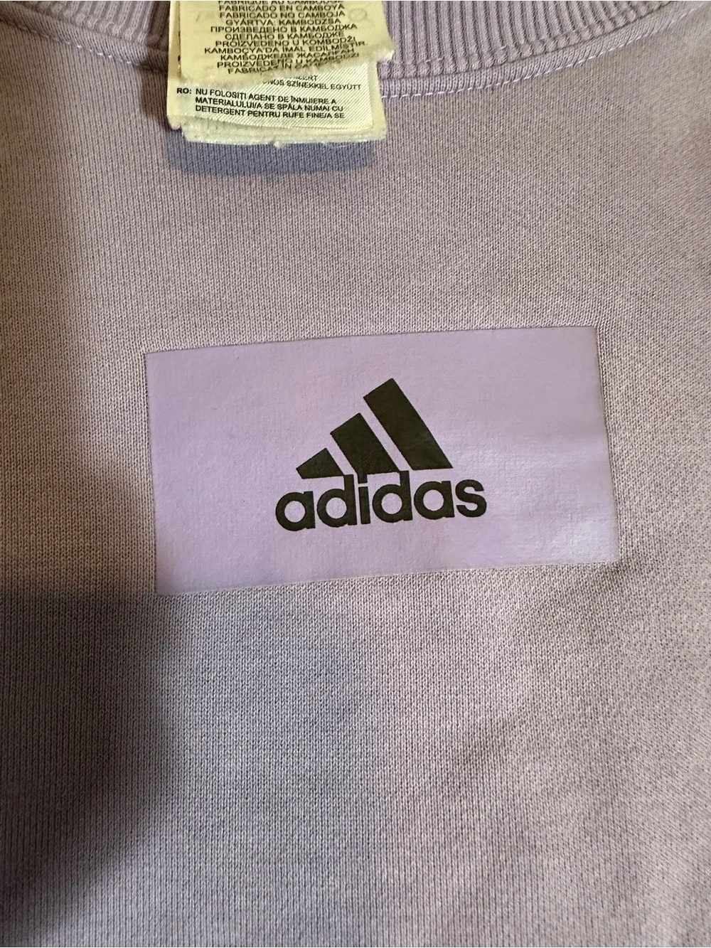 adidas Women Lavender Crewneck Sweatshirt